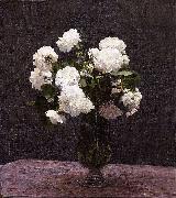 Henri Fantin-Latour White Roses oil on canvas